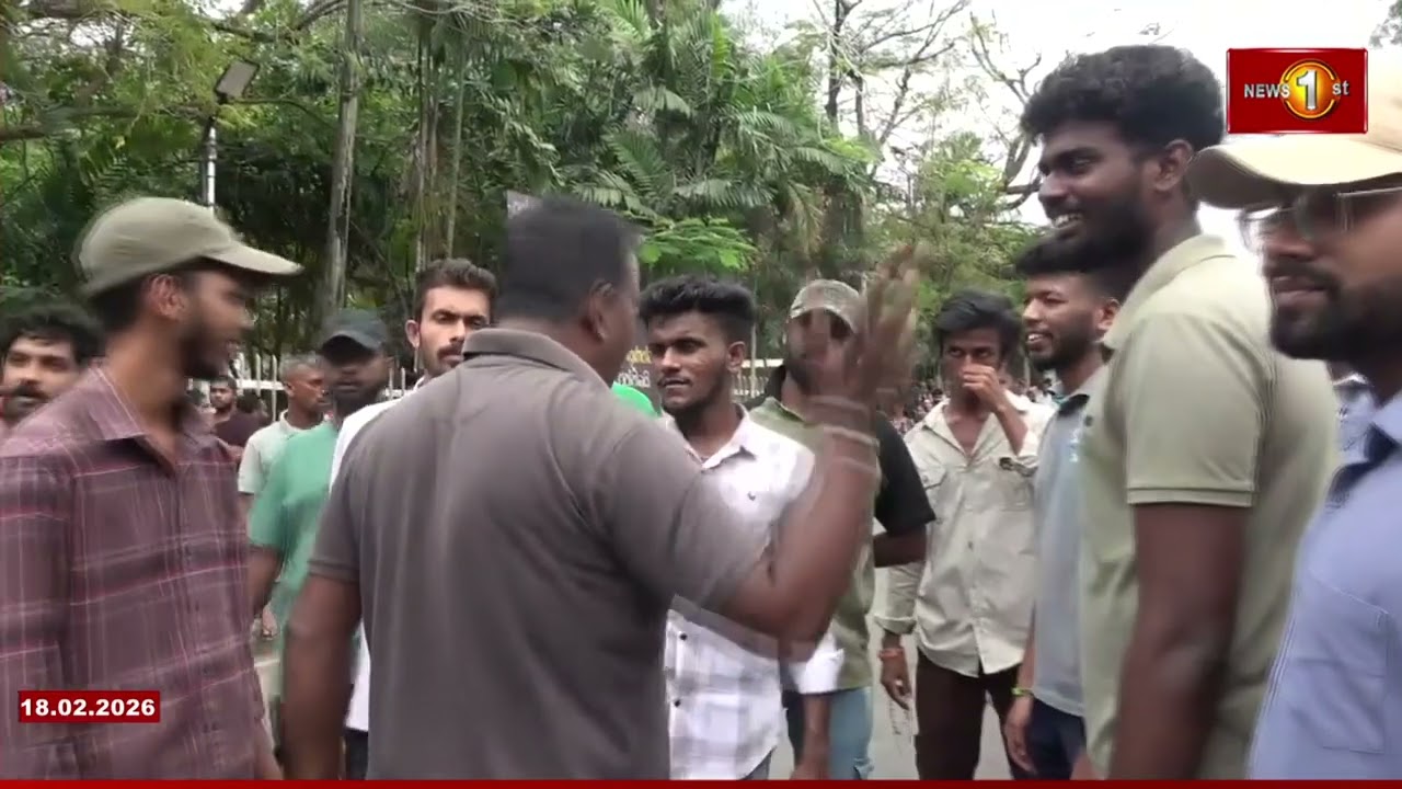 ஆர்ப்பாட்டத்தில் ஈடுபட்டிருந்த களனி பல்கலைக்கழக மாணவர்களுடன் முரண்பட்ட  பிரதேசவாசிகள்