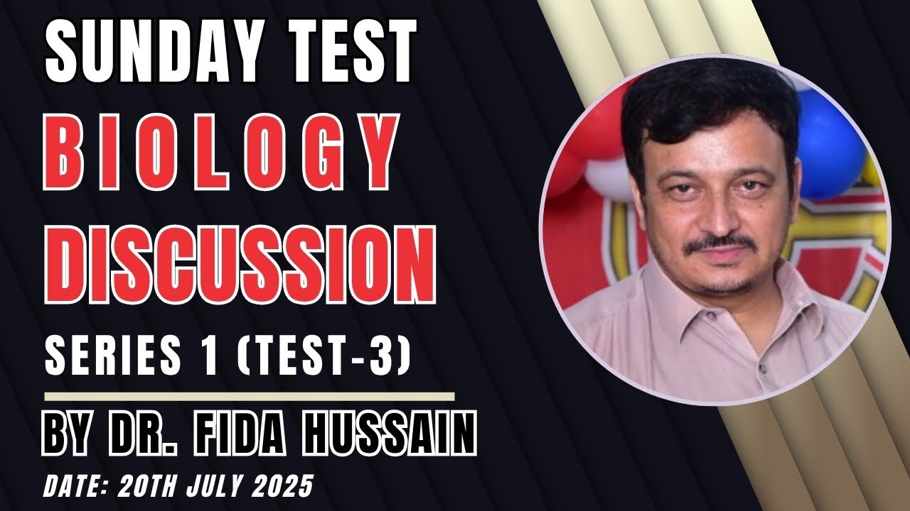 Biology Test Discussion By Dr. Fida Hussain | Test-3 | Fresh Mdcat Series-1 | QCA | 13-07-25