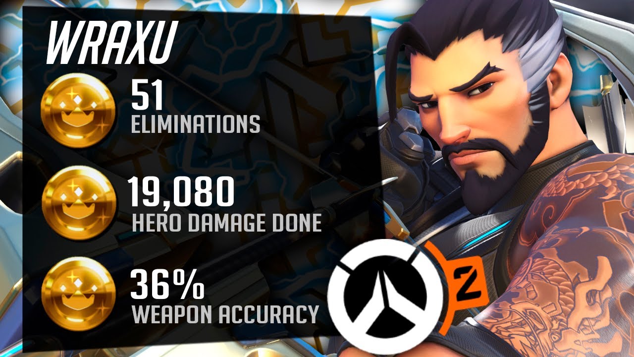 WRAXU DOMINATING AS HANZO - 51 ELIMS! POTG! OVERWATCH 2 GAMEPLAY