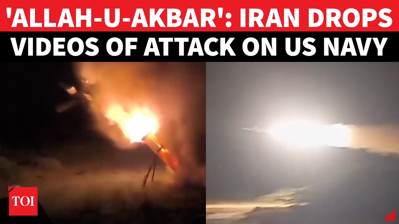 Iran Releases Videos Of Missile Hellfire Targeting U.S. Navy Destroyers In Hormuz | WATCH