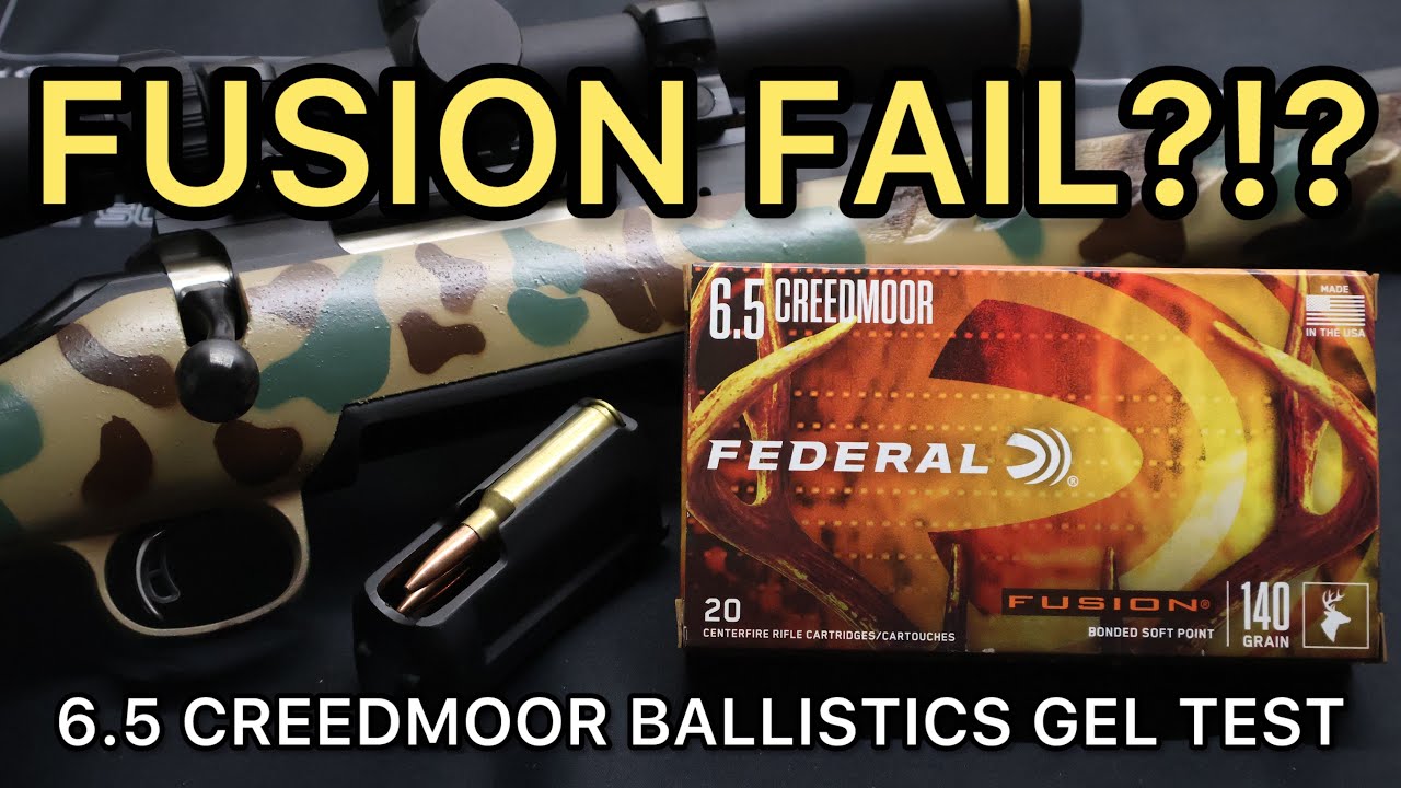ОПАСНО!! Тест 6.5 Creedmoor Federal Fusion 140gr Ballistics Gel Ammo