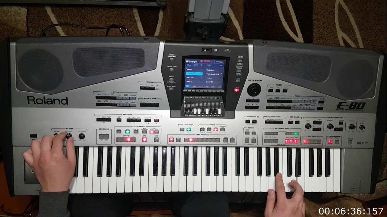 Roland e80 - демонстрація весільних стилів.