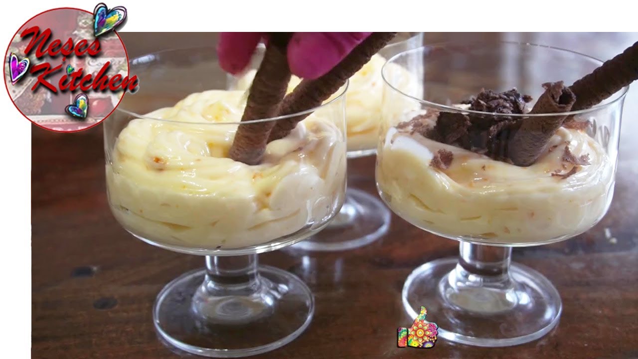 Schnelles Dessert bester Nachtisch mit Orangen und Sahne Orangencreme