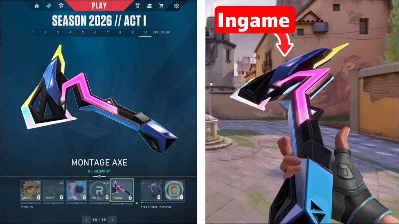 New Season 2026 Act 1 Full Battle Pass Skins in Valorant (Ingame)