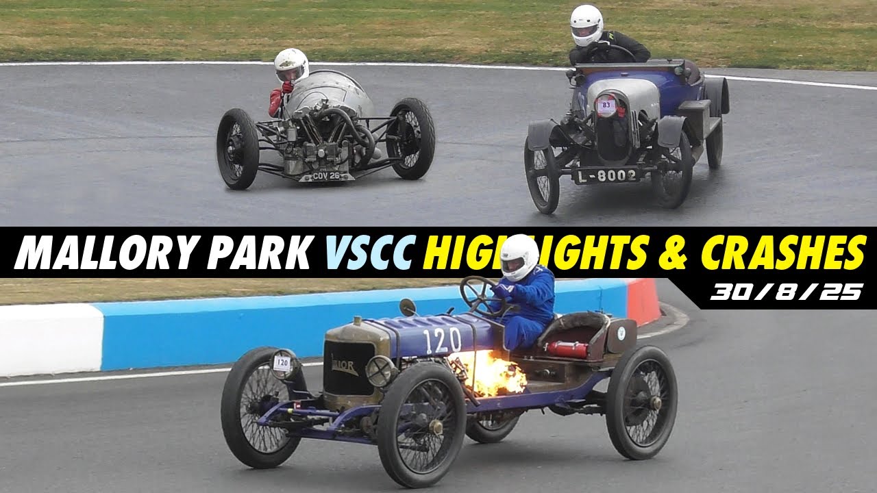 Mallory Park Crashes, Highlights & Pure Sound, VSCC, 30/8/25