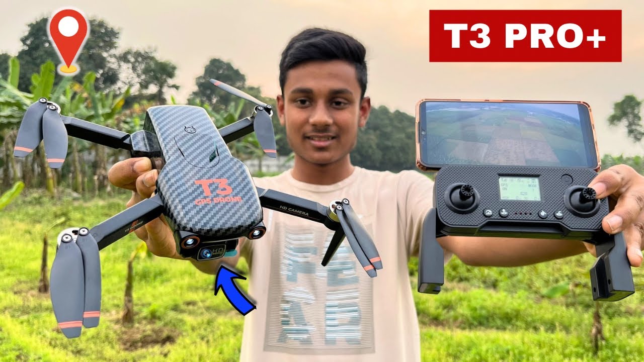 DRONES WALLAH T3 PRO PLUS GPS DRONE WITH WIDE ANCEL HD CAMERA UNBOXING & REVIEW 🔥