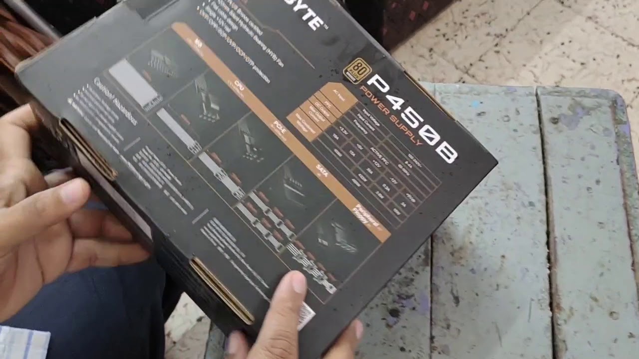 Unboxing of GIGABYTE GP-P450B 80 Plus Bronze Power Supply