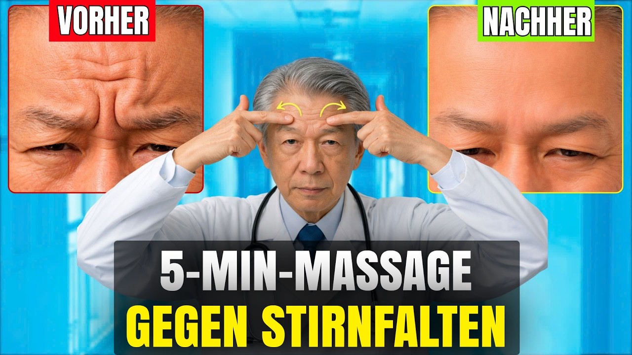 Der älteste Arzt Japans: Stirn- und Zornesfalten mit dieser 1-Minuten-Übung täglich reduzieren