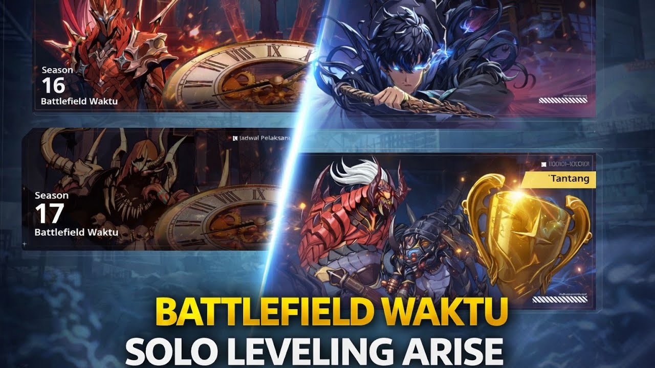 BATTLEFIELD WAKTU SEASON 16 & 17  Gameplay Brutal Solo Leveling: ARISE | Rank Push!