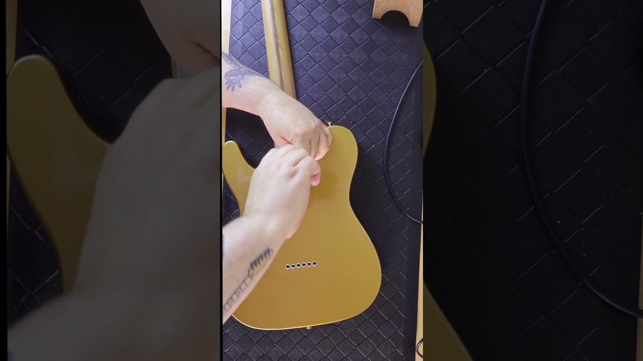 Как установить прокладку на новый гриф Telecaster