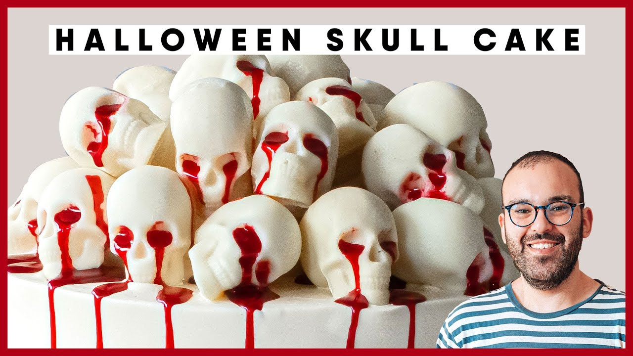 Blood-Dripping Red Velvet Skull Cake – The Ultimate Halloween Dessert Recipe!