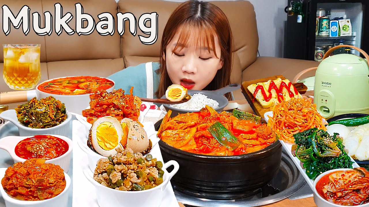 Sub)Real Mukbang-Лучшая корейская домашняя еда Мукбанг🍱(13 гарниров) Сливовое вино🍸 ASMR KOREAN FOOD
