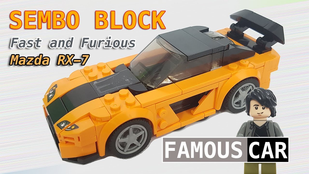 lego car sembo block fast and furious (tokyo drift) - mazada RX-7