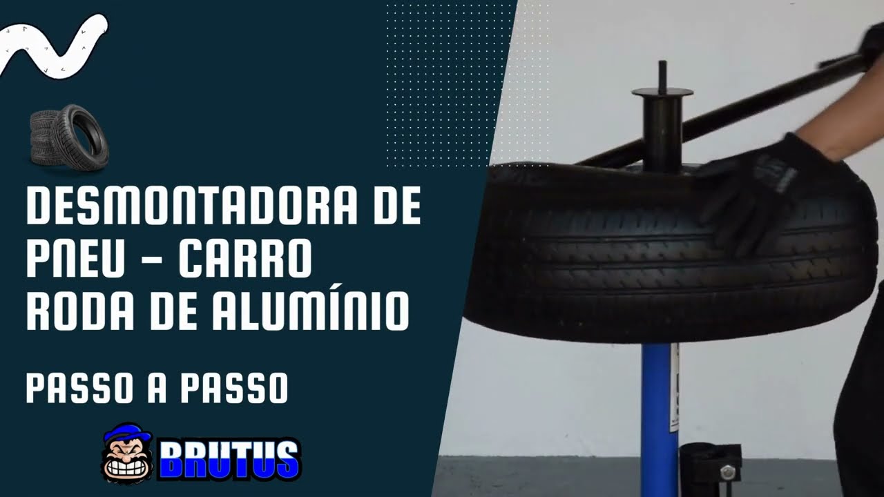 Desmontadora de pneus manual - Carro: Roda de Alumínio