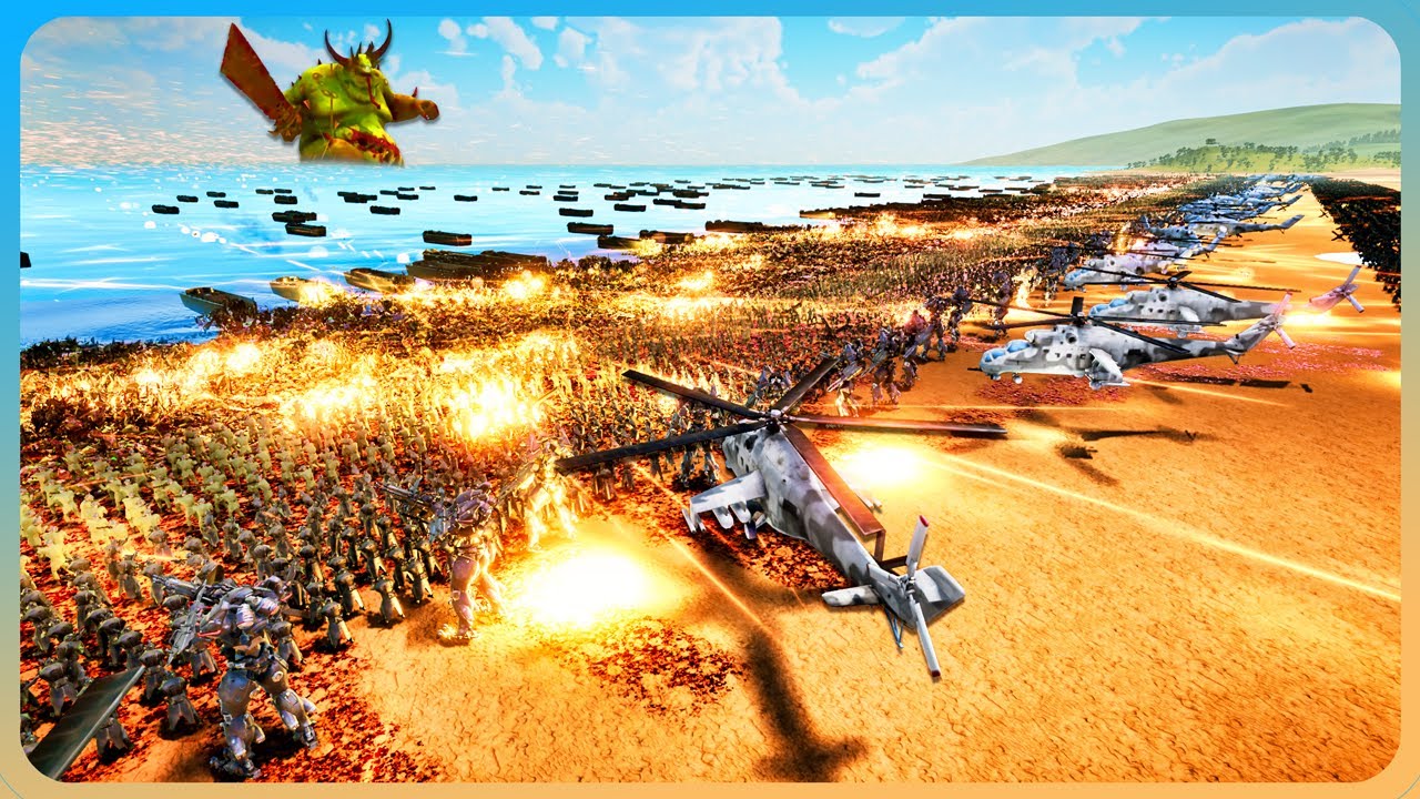 6 MILLION Nurgles Landing vs HUMANITY ARMY - Ultimate Epic Battle Simulator 2 UEBS 2 (4K)