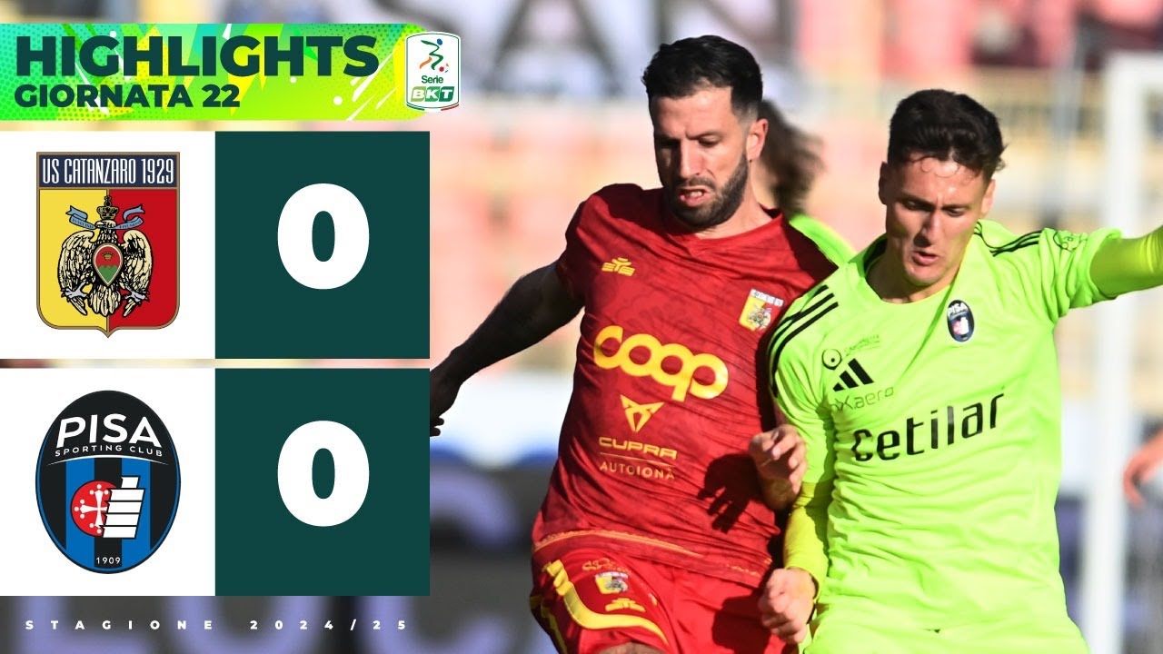 Catanzaro-Pisa 0-0 | Le squadre di CASERTA e INZAGHI non si fanno male | HIGHLIGHTS Serie BKT