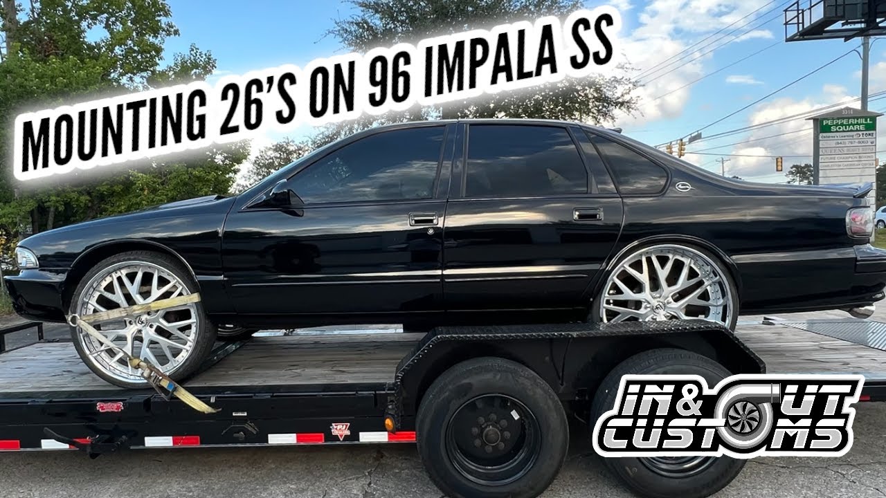 DONKMASTER MOUNTS 26 INCH RIMS ON 96 IMPALA SS
