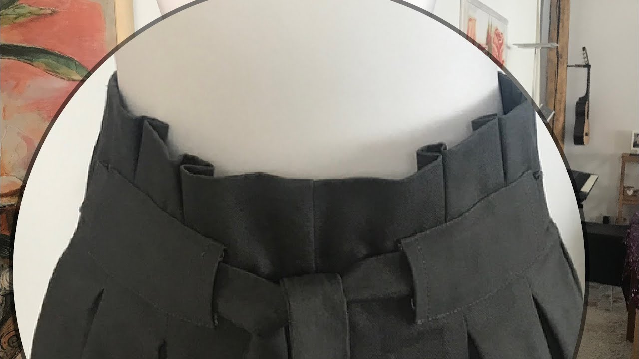 طريقه عمل باترون بنطلون البيبرباج paperbag الكمر العالي الخصر العالي وطريقه الخياطه