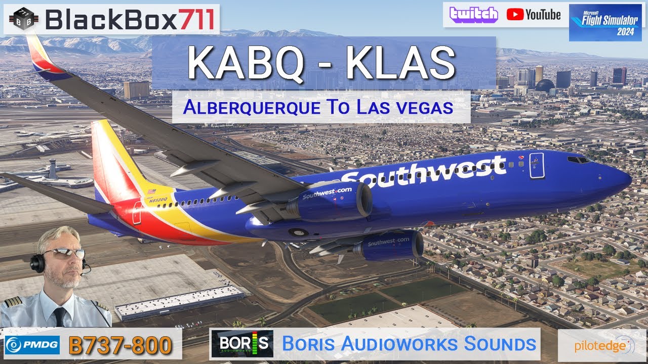 MSFS 2024 - PMDG 737-800 | Alberquerque/KABQ to Las Vegas/KLAS | Pilotedge