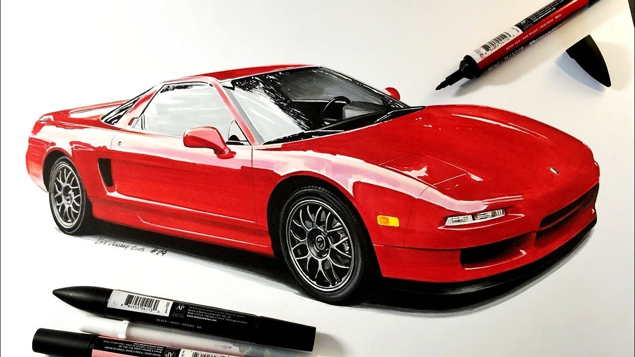 How to draw a supercar like a pro - Acura NSX Zanardi Edition