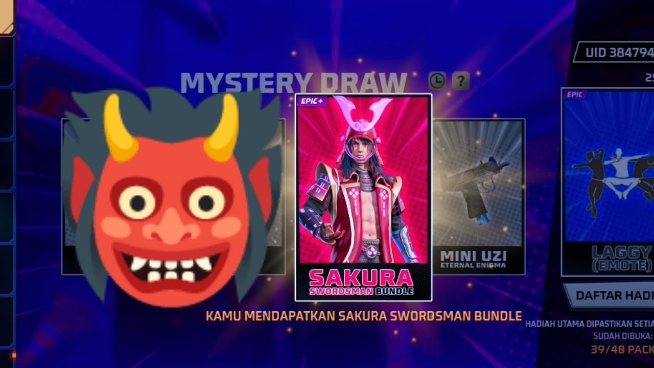 Borong MYSTERY DRAW modal 250 tiket 😘 langsung dikasih bundle utama SAKURA 😎😎#freefire 