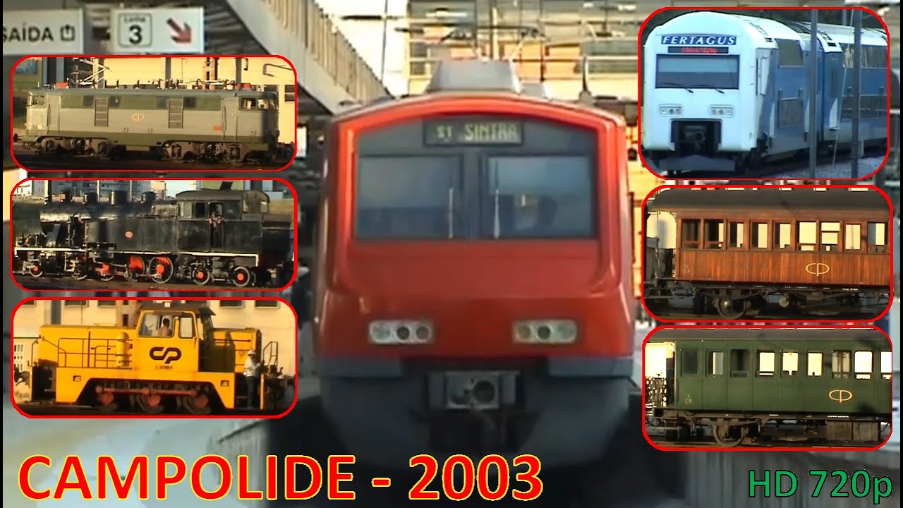 Campolide em 2003: Sentinel 1150 Manobra de Comboio Histórico; 2501, 2300 e 3500 Fertagus. HD 720p