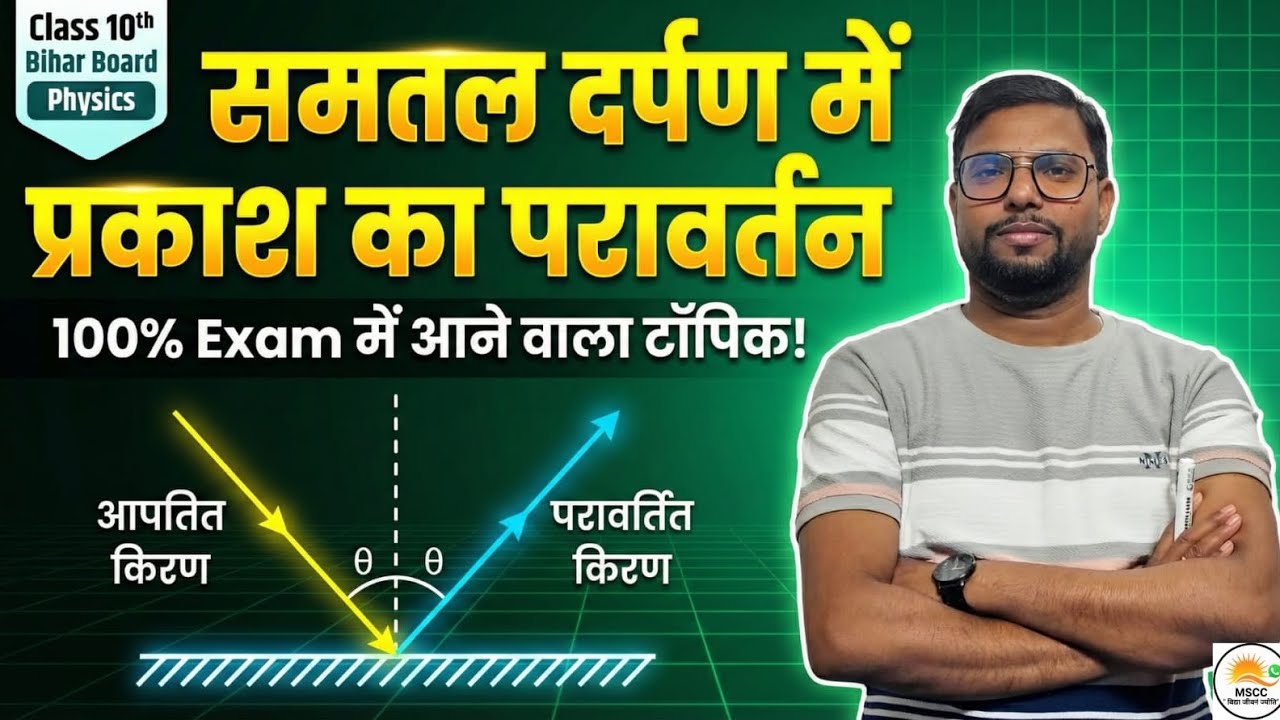 Class 10th physics समतल दर्पण में प्रकाश का परावर्तन 👍 #education #motivation #trending 