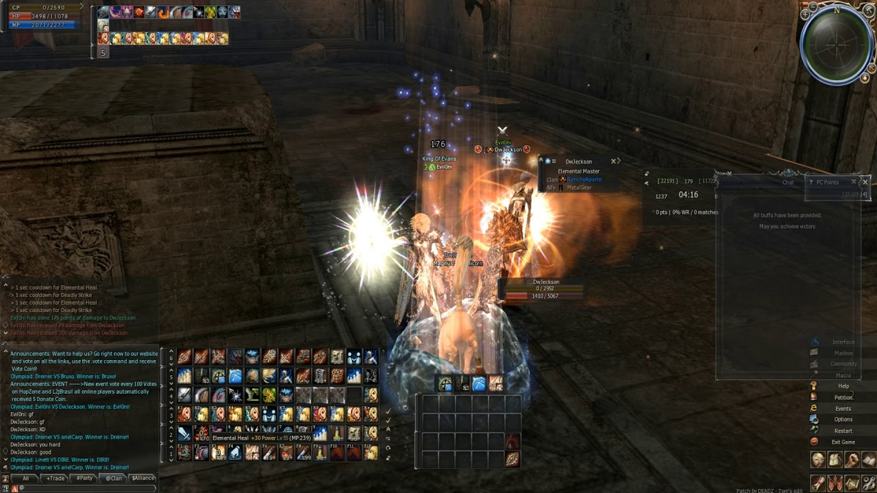 LineageII olympiads EvilOni Class Sword Muse, Spectral Dancer and Maestro