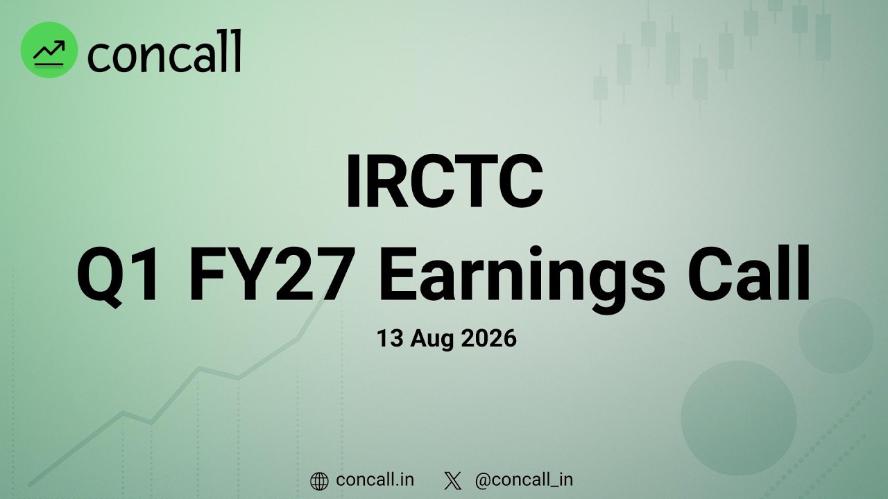 IRCTC Q1 FY27 Earnings Conference Call | Concall.in