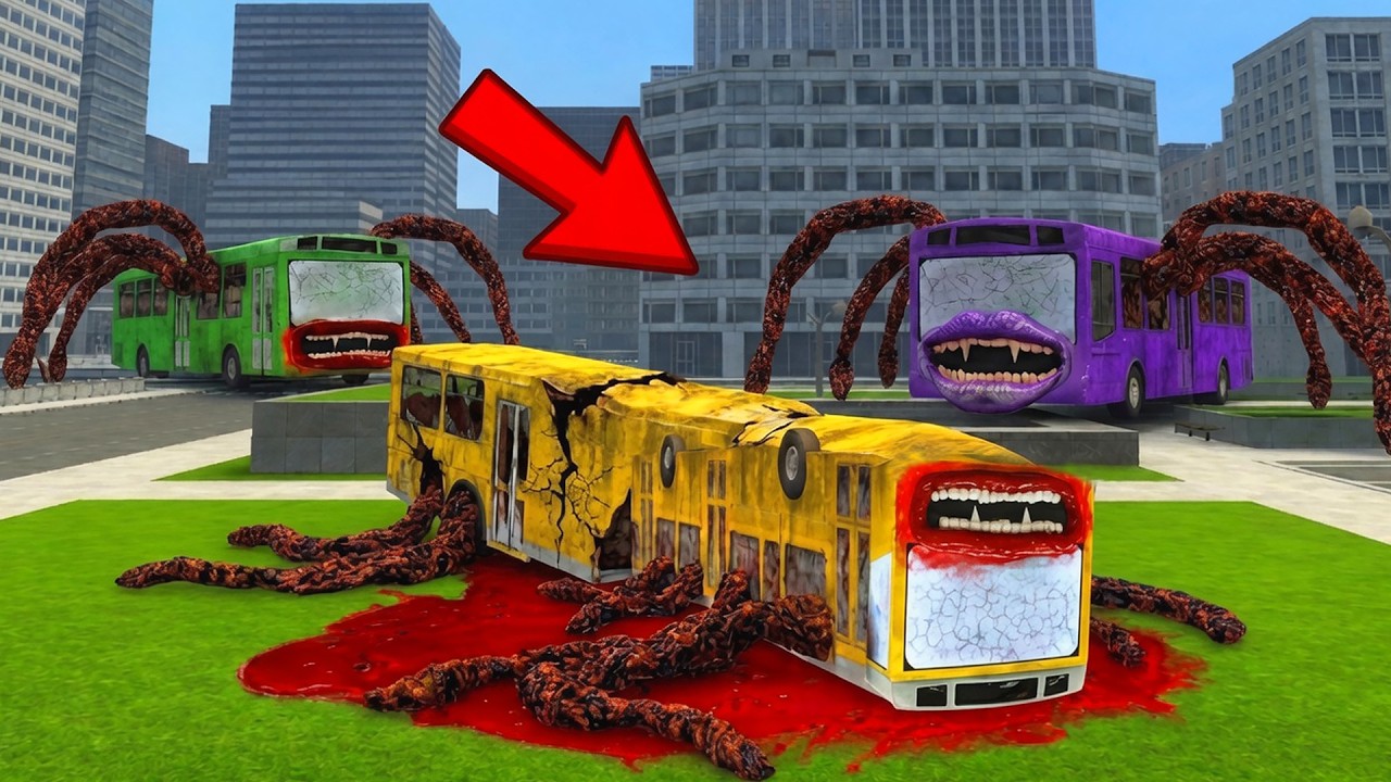 OH NO! OMG! 😱 BUS EATER Still Can't REVENGE On Its ENEMY In GMOD | Florina EP 22