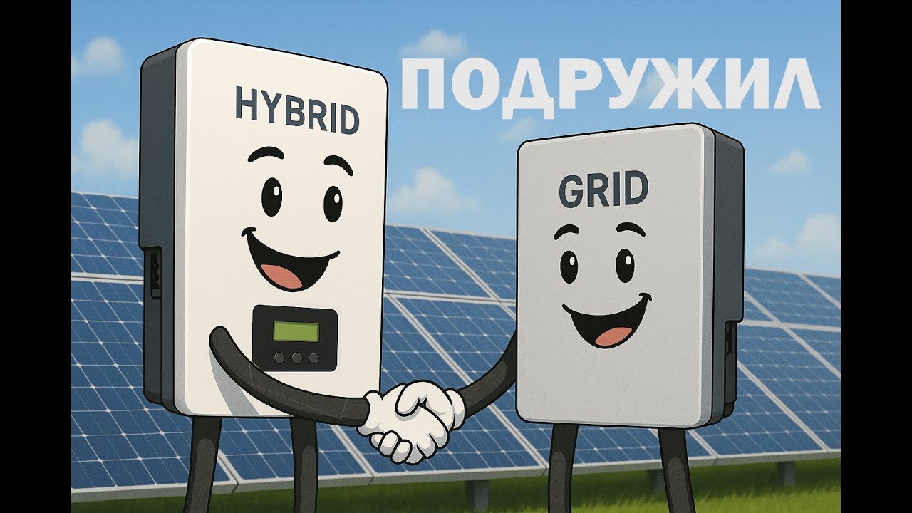 Подружил гибридный и сетевой инверторы Deye. Работа через microinvert input