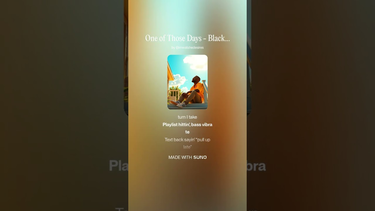 Black Caeza - One of Them Days