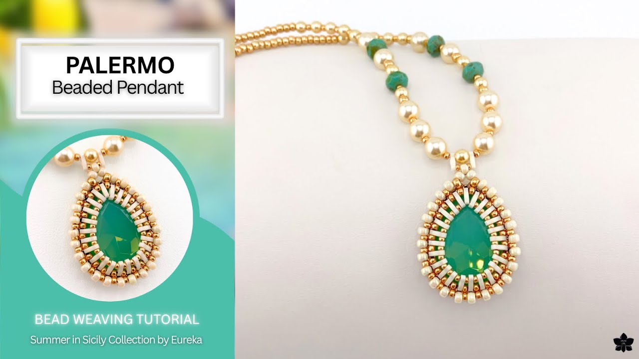 Palermo Crystal Quarter Tila Beaded Pendant Tutorial