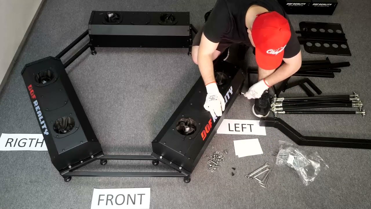 Assembly 6DOF DOF REALITY MOTION SIMULATOR with encoders, kardans and brake