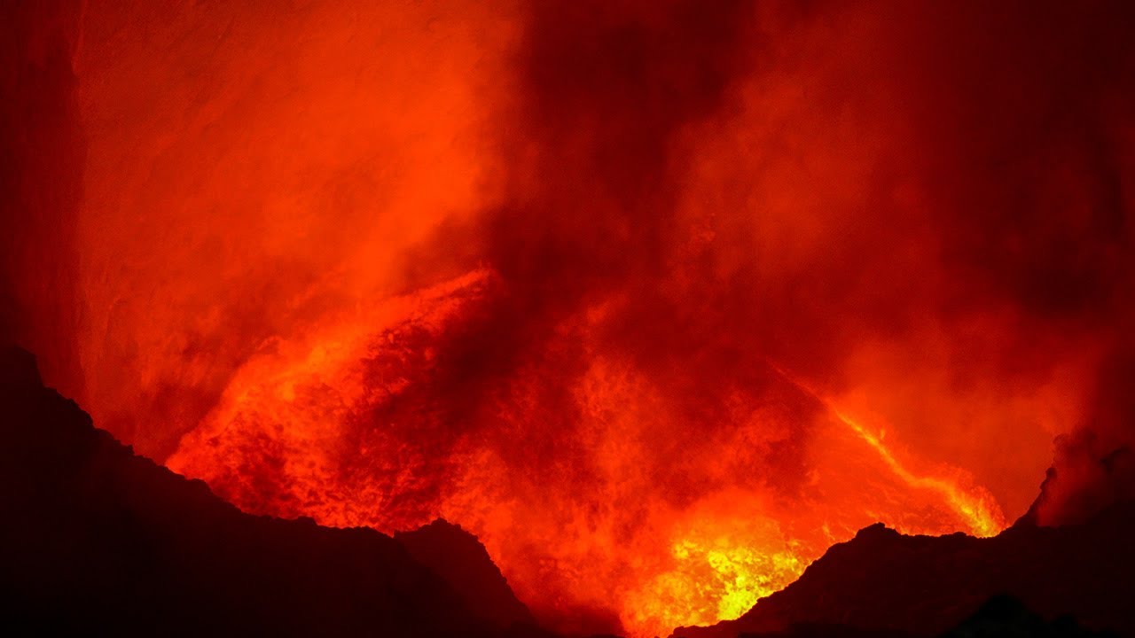 Last footage of lava lake before it drains and disappears