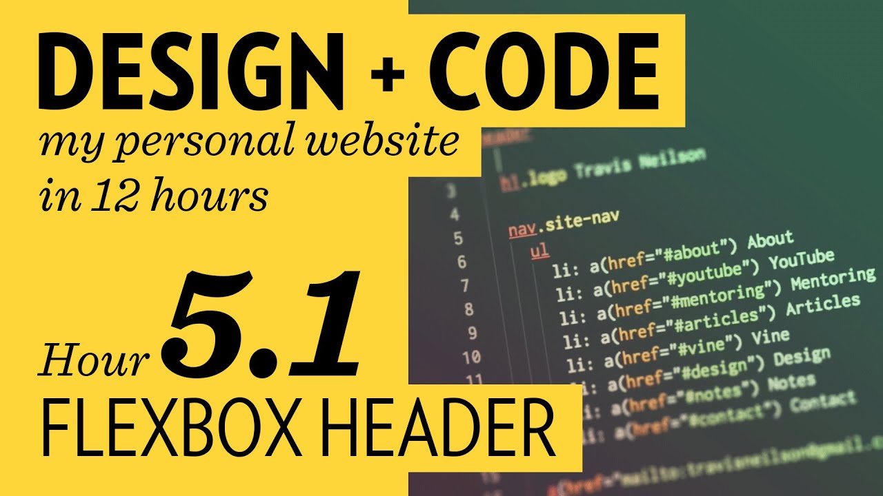 Design + Code — Hour 5.1: Flexbox header
