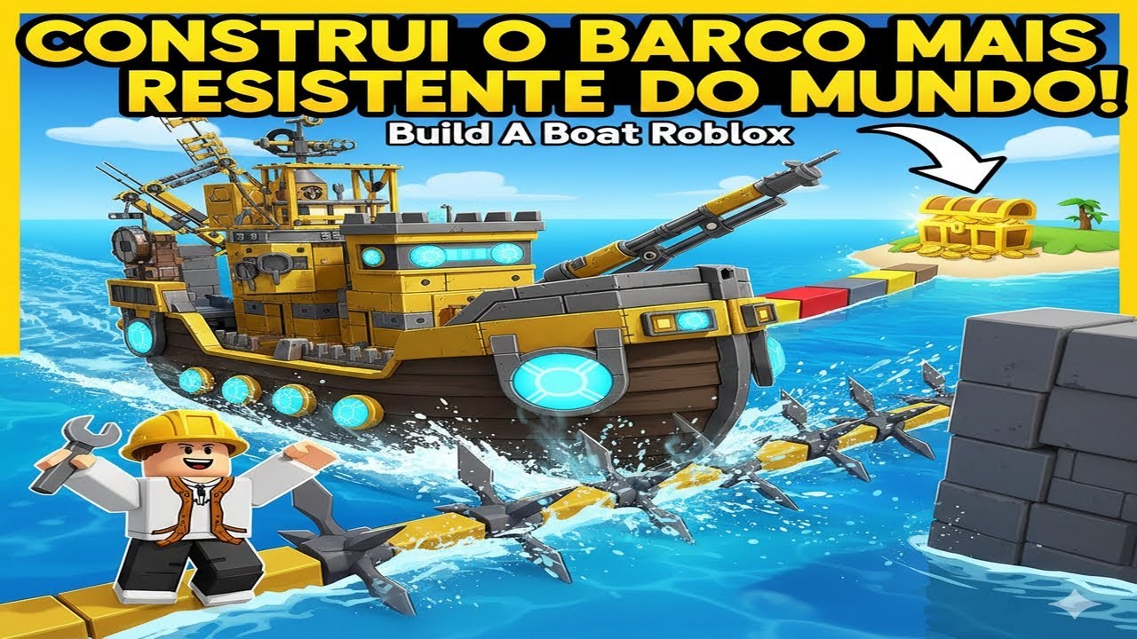 CONSTRUI O BARCO MAIS RESISTENTE DO MUNDO! (Build A Boat Roblox)