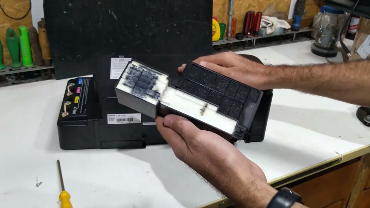 EPSON L120 - RESET (APLICATIVO) OU TROCA ALMOFADA - INCLUINDO A DESMONTAGEM NO FINAL DO VIDEO