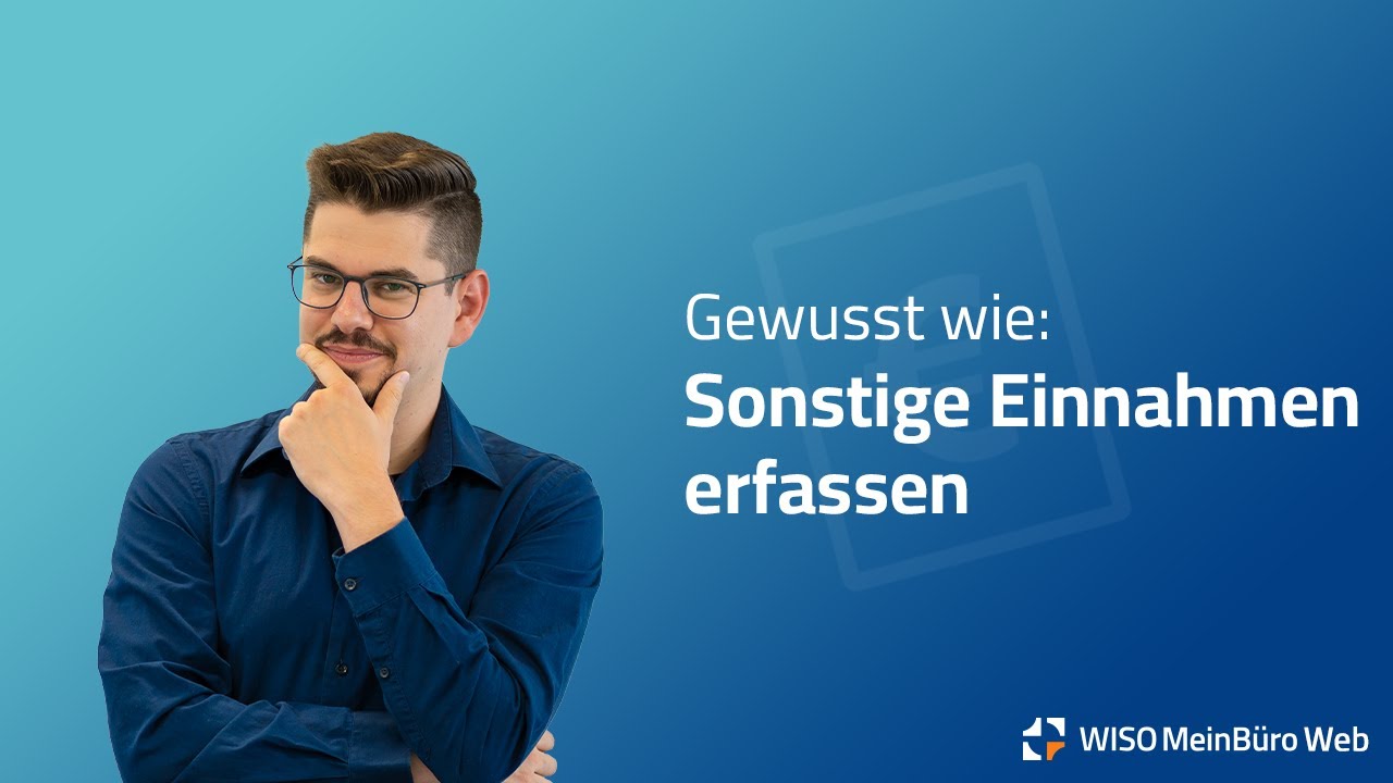 Sonstige Einnahmen erfassen in WISO MeinBüro Rechnungen
