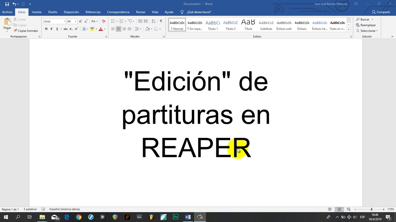 Reaper (Edici&oacute;n de Partituras)