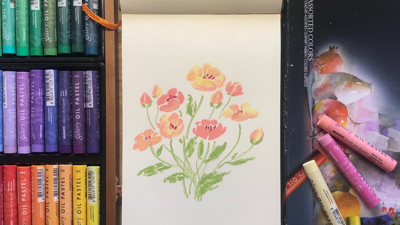 Oil Pastel Painting油画棒 16 | easy drawing step by step