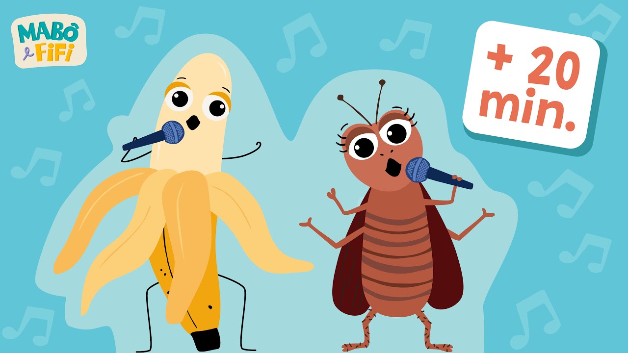 Descasquei a banana, A baratinha e outras canções e brincadeiras musicais. Coletânea de 20 minutos.