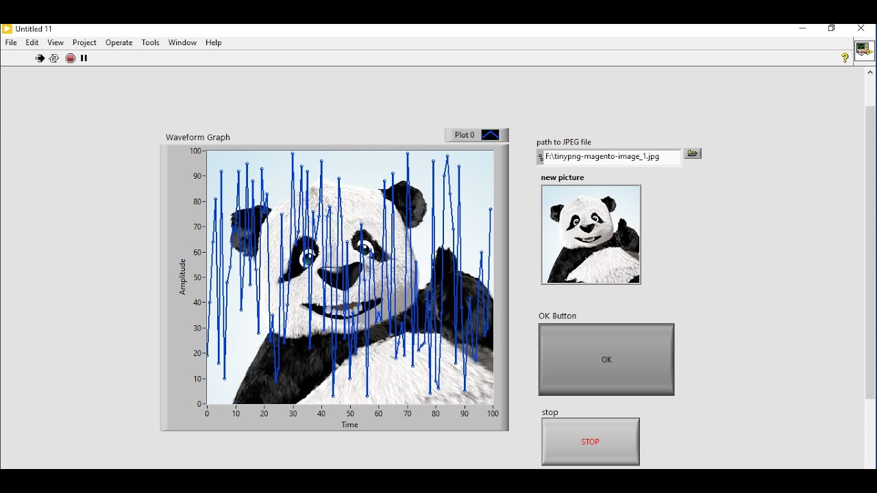 Insert image in the waveform graph | LabVIEW
