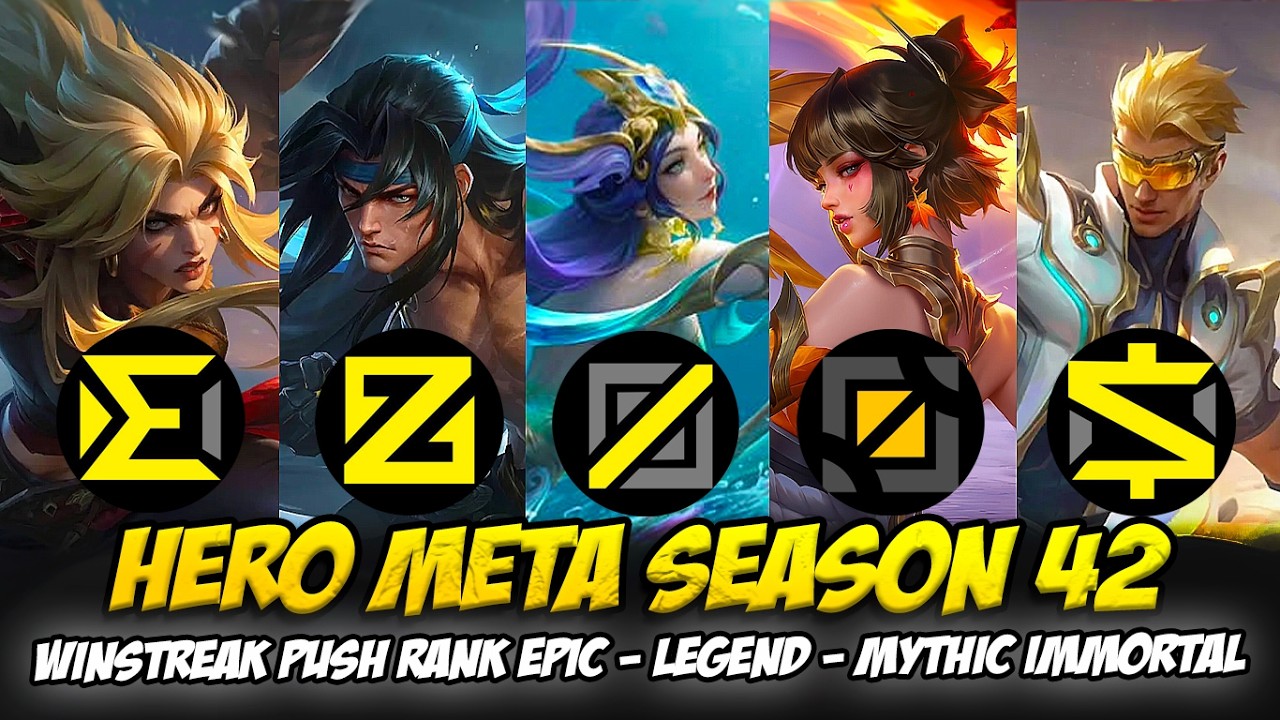 HERO META MOBILE LEGENDS SEASON 42 PUSH RANK KE MYTHIC ❗100% WINSTREAK RANK EPIC KE MYTHIC IMMORTAL