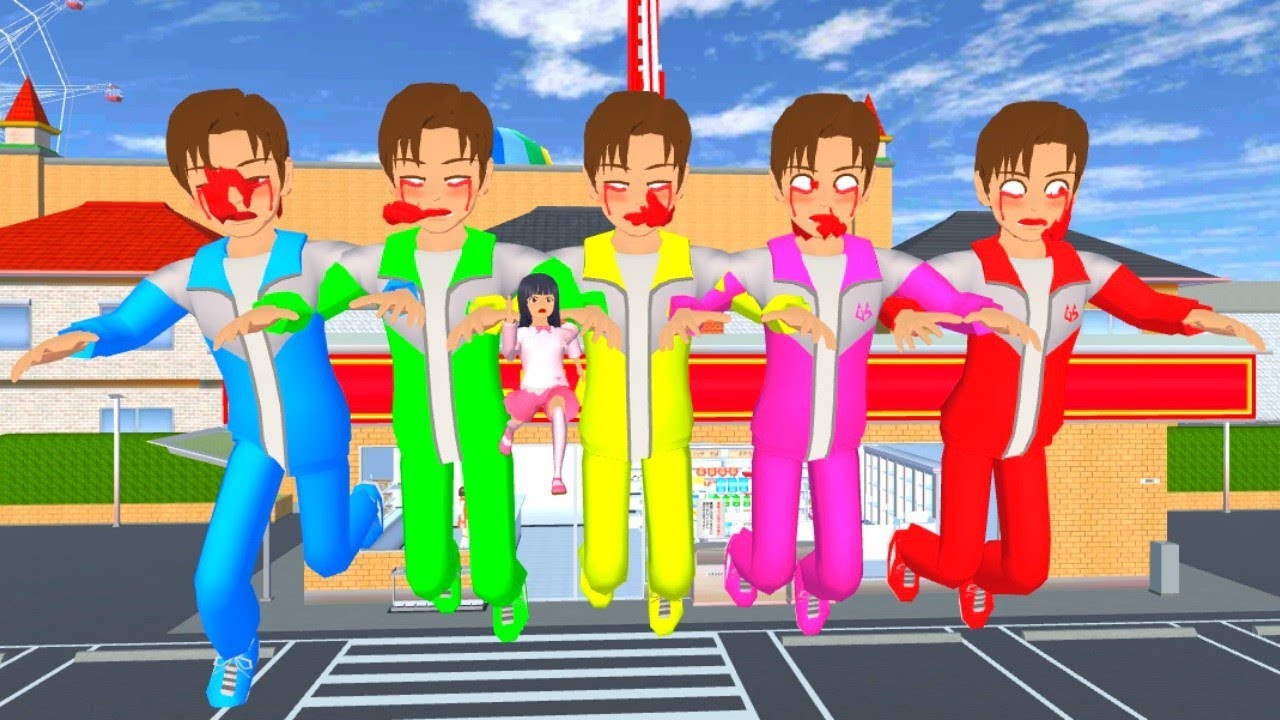 Mio mangajak para polisi korban untuk menghadapi monster yuta sakura school simulator 
