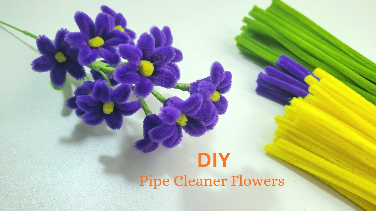 DIY Handmade! Handmade pipe cleaner flowers easy to make for everyone. Tutorial tips.