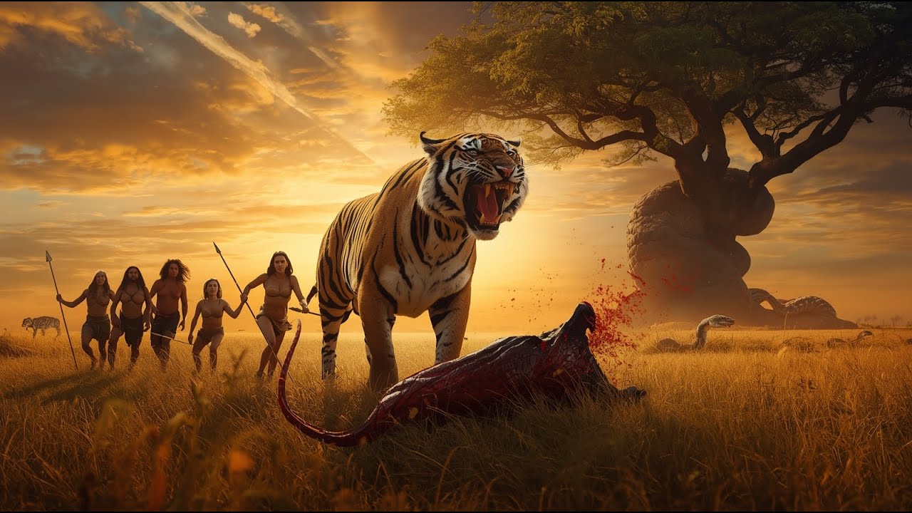 The Night of the Hybrids Prehistoric Humans vs Mutated Beasts #HumanEvolution # PreshhistoricLife
