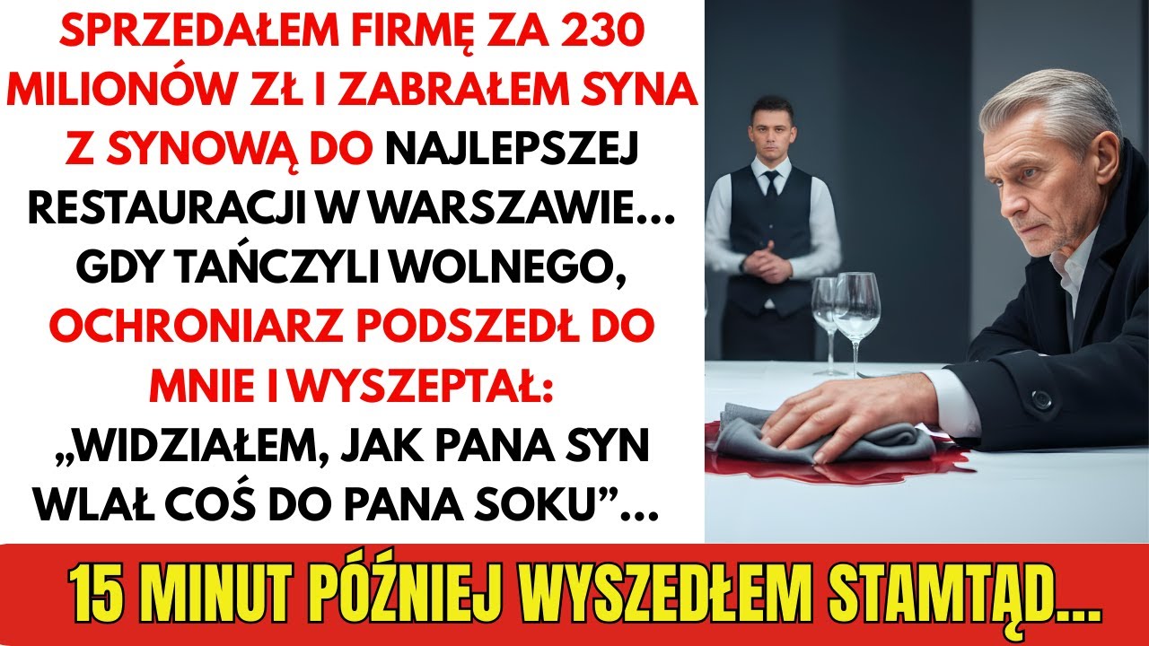 Gdy syn wyszedł, ochroniarz szepnął: „Widziałem, jak dosypał coś do twojego soku…”