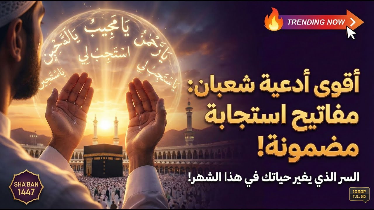 أقوى أدعية شعبان (مفاتيح إستجابة مضمونة بإذن الله)
