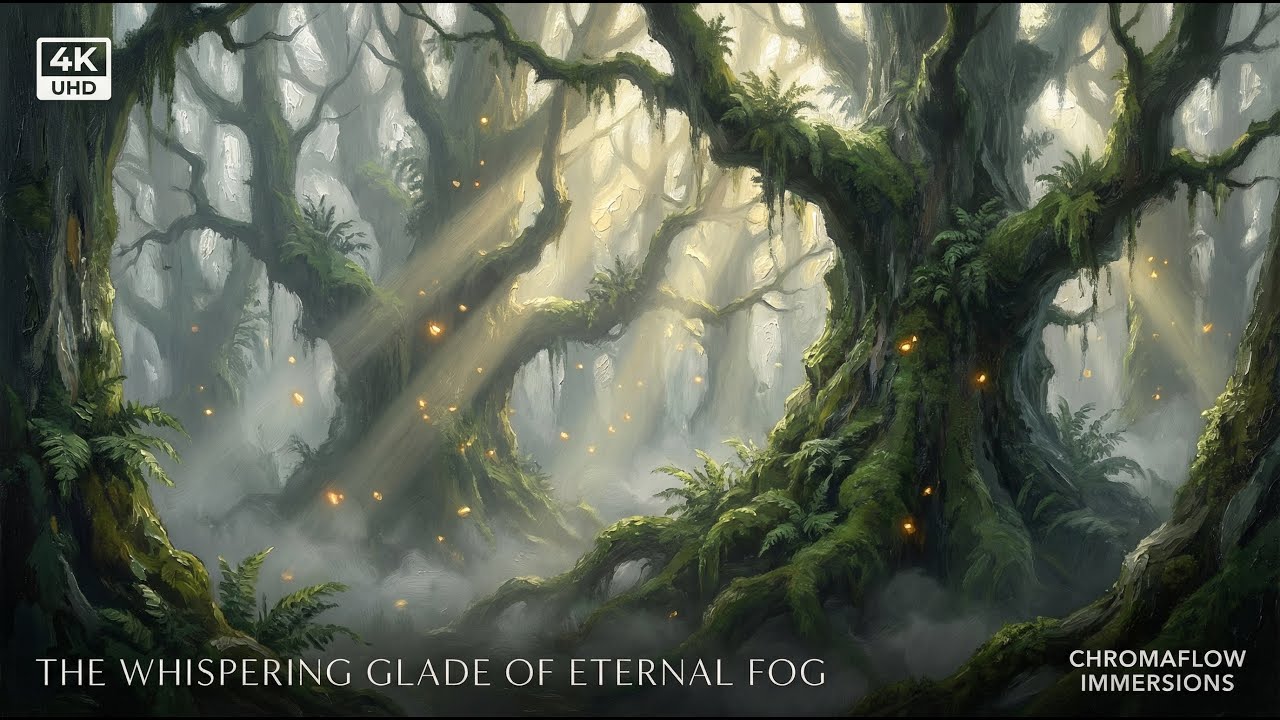 [4K UHD] The Whispering Glade of Eternal Fog | 永劫の霧が囁く密林 Background for Deep Focus, Sleep & Peace